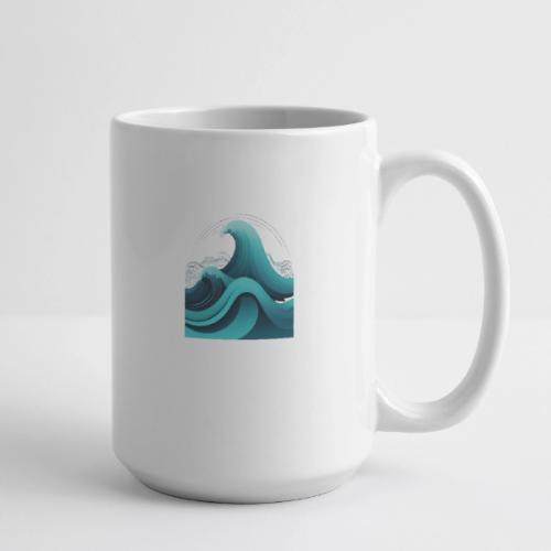 Dynamic Ocean Wave Illustration - Coffee/Tea Mug 15 oz