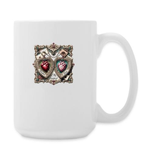 Keeper of My Deepest Love Victorian Locket T-Shirt - Coffee/Tea Mug 15 oz