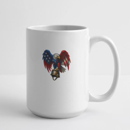 American Flag Bald Eagle - Helmet - Coffee/Tea Mug 15 oz