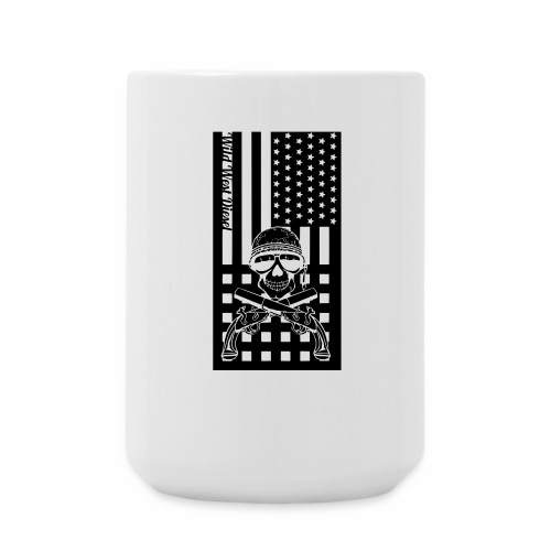 Skull and Gun Flag - Coffee/Tea Mug 15 oz