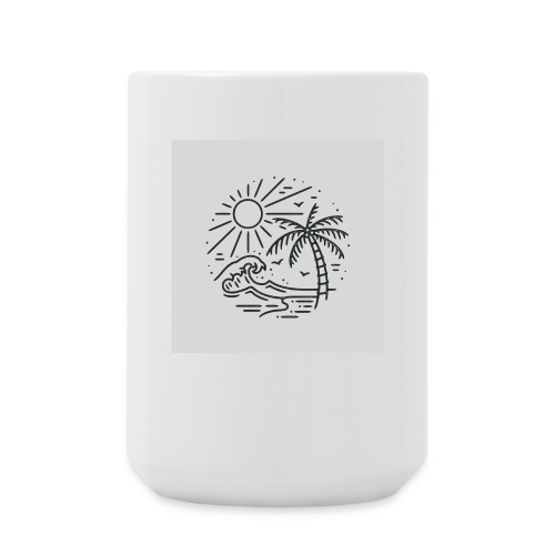 Palm tree clear wave tshirt - Coffee/Tea Mug 15 oz
