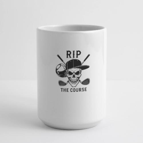 RIP THE COURSE - Skull Golf Gift Tee for Men - Coffee/Tea Mug 15 oz