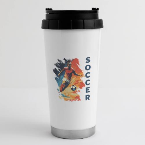 Soccer Action Pulse - 16 oz Travel Mug