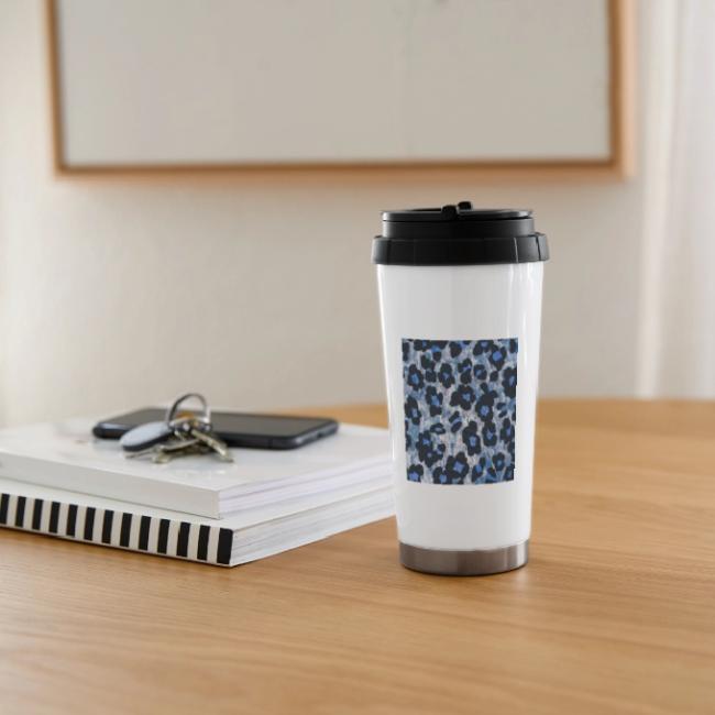 blue ank black leopard pattern