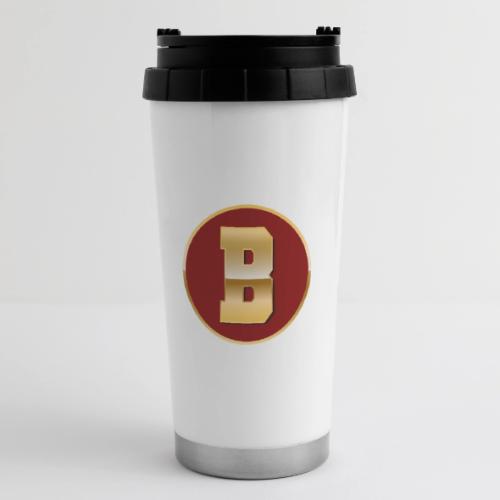 Letter B – Capital Varsity Alphabet Monogram - 16 oz Travel Mug