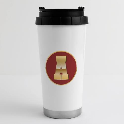 Letter A – Capital Varsity Alphabet Monogram - 16 oz Travel Mug