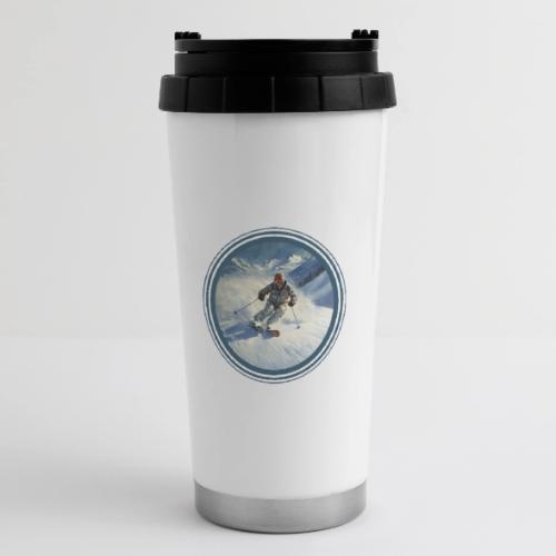 Skiing Power Moves - 16 oz Travel Mug