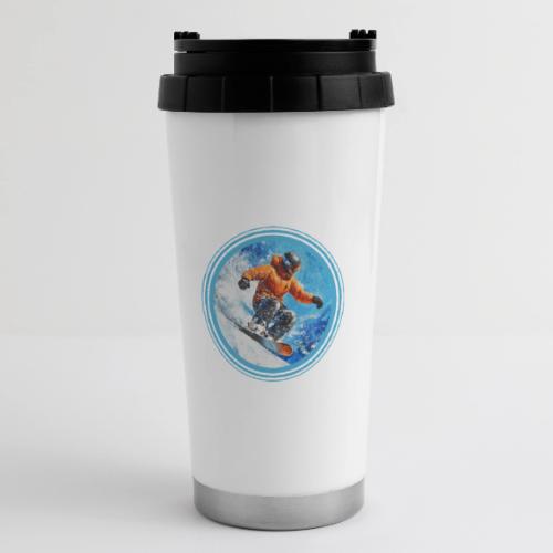 Snowboarding Motion - 16 oz Travel Mug