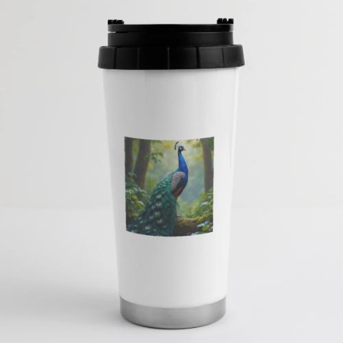 Majestic Peacock in Enchanted Forest - 16 oz Travel Mug