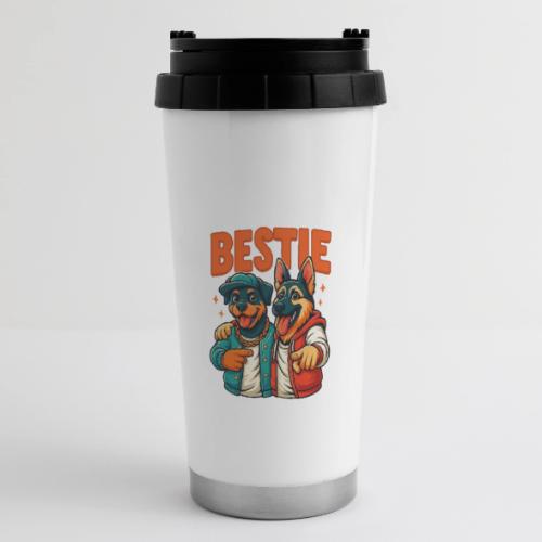 Hip Hop Dog Besties Shirt for Friends & Pet Lovers - 16 oz Travel Mug