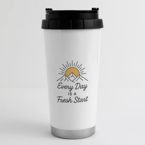 Inspirational Mountain Sunrise Motif - 16 oz Travel Mug