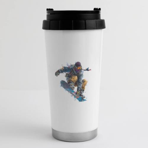 Snowboarding: Splash of Speed - 16 oz Travel Mug