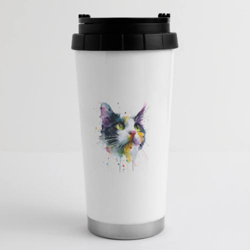 Cat: Painted Purr Expression - 16 oz Travel Mug