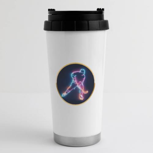Golden Neon Hockey - 16 oz Travel Mug