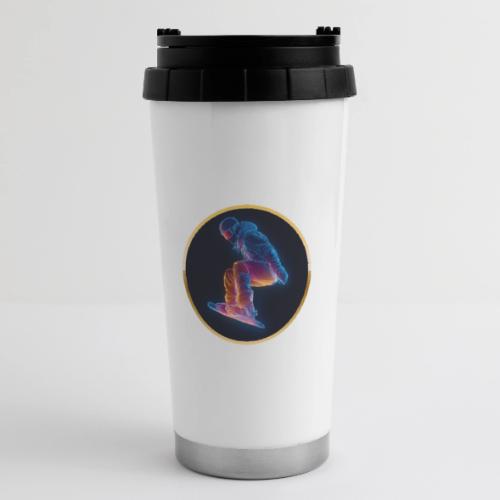 Snowboarding: Arctic Neon Leap - 16 oz Travel Mug