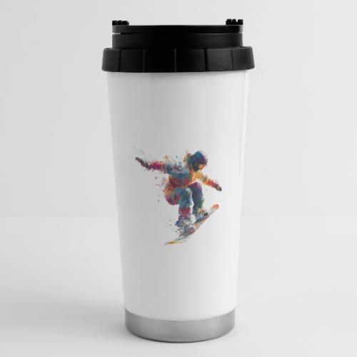 Snowboarding: Frozen Flight - 16 oz Travel Mug