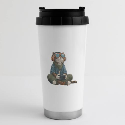 Cat: Purrfect Player - 16 oz Travel Mug