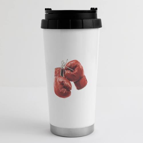 Boxing: Hanging Gloves Icon - 16 oz Travel Mug