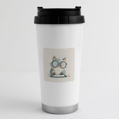 Creative Cat Digital Artist Illustration - 16 oz Travel Mug