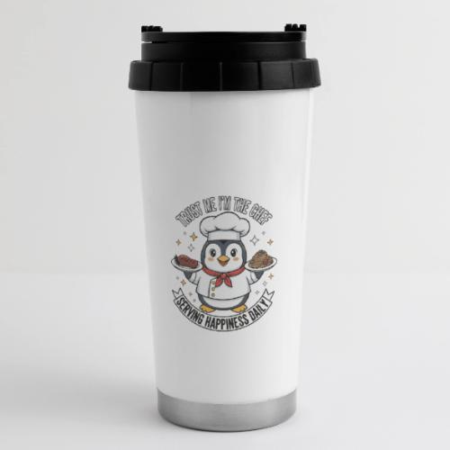 cute Penguin Chef-Funny Cartoon Daily Happiness - 16 oz Travel Mug