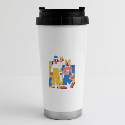 Bold Geometric Duo Pop Art - 16 oz Travel Mug