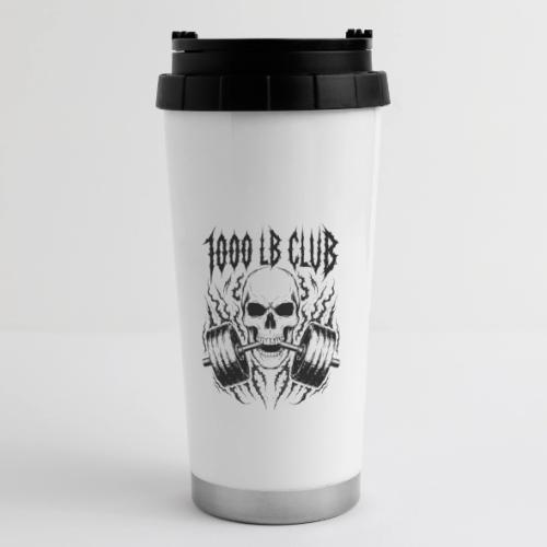 1000 LB Club Skull Barbell Powerlif - 16 oz Travel Mug