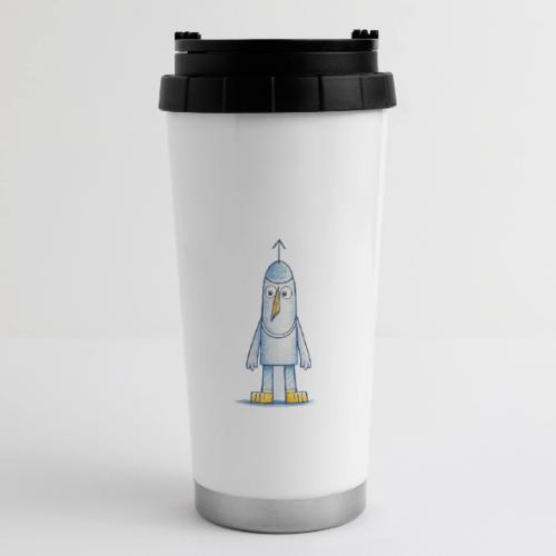 Funny Doodle Bird Character - 16 oz Travel Mug