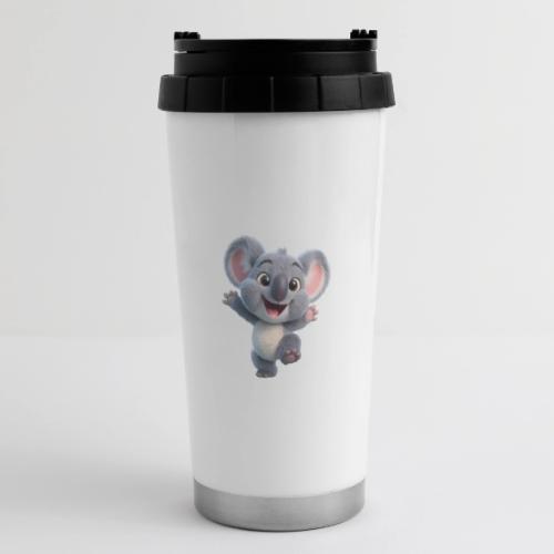 Joyful 3D Baby Koala with Arms Up - 16 oz Travel Mug