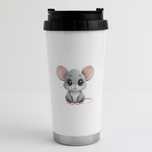 Baby Mouse: Little Grey Explorer - 16 oz Travel Mug