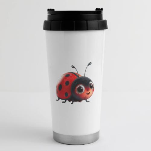 Adorable Cartoon Ladybug with Big Eyes - 16 oz Travel Mug
