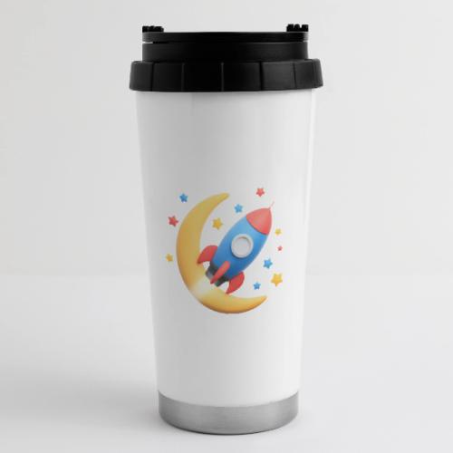 Rocket to the Crescent Moon - 16 oz Travel Mug