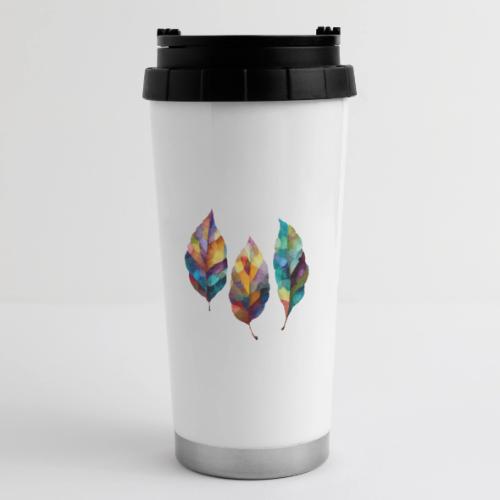 Art: Colorful Leaf Harmony - 16 oz Travel Mug