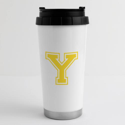 Letter Y – Capital Athletic Alphabet Monogram - 16 oz Travel Mug