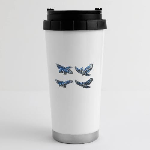 Silver Blue Jay Flight Stages - 16 oz Travel Mug