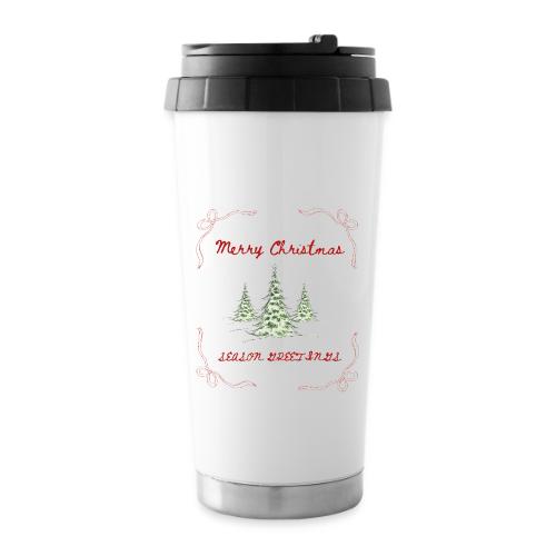 Beautiful Green Christmas Tree Graphic - 16 oz Travel Mug