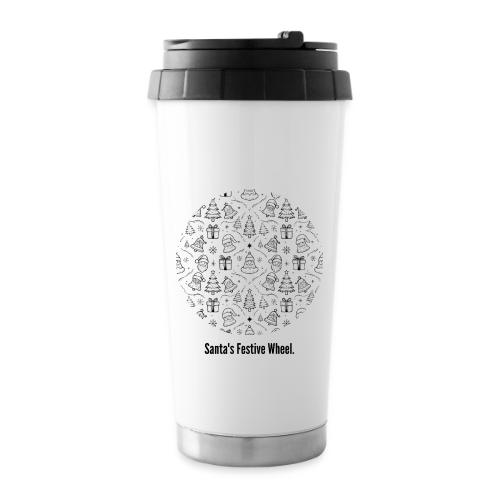 Santa's Festive Wheel T-Shirt - 16 oz Travel Mug