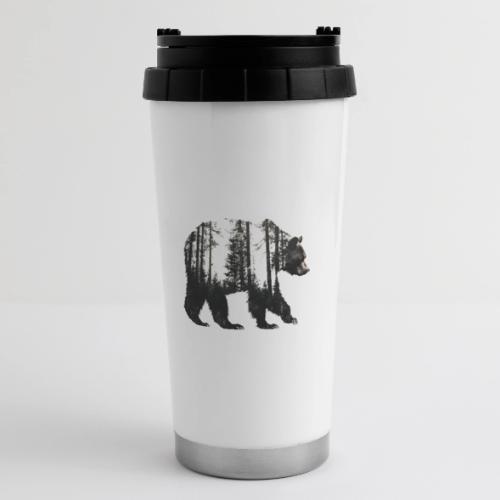 Evergreen Bear Silhouette - 16 oz Travel Mug