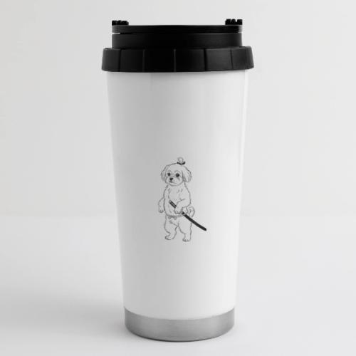 Samurai Maltese Katana Warrior Dog Tee - 16 oz Travel Mug