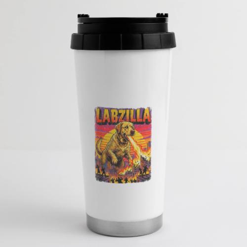 Labzilla Giant Yellow Labrador Monster Tee - 16 oz Travel Mug