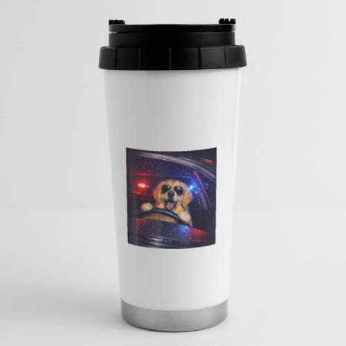 Funny Police Golden Retriever Meme Tee - 16 oz Travel Mug