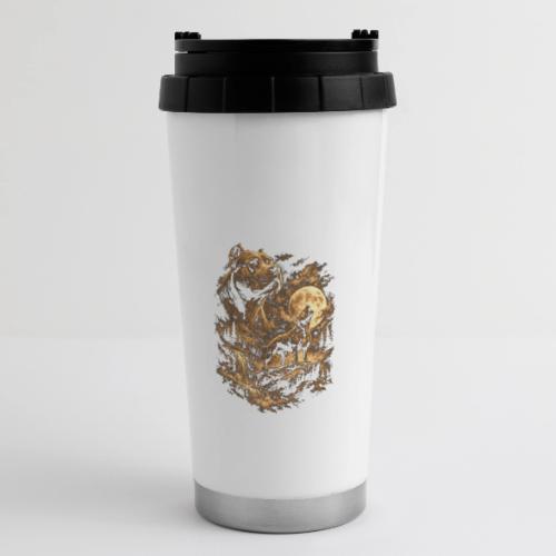 Pit Bull Howling Moon Fantasy Forest Tee - 16 oz Travel Mug