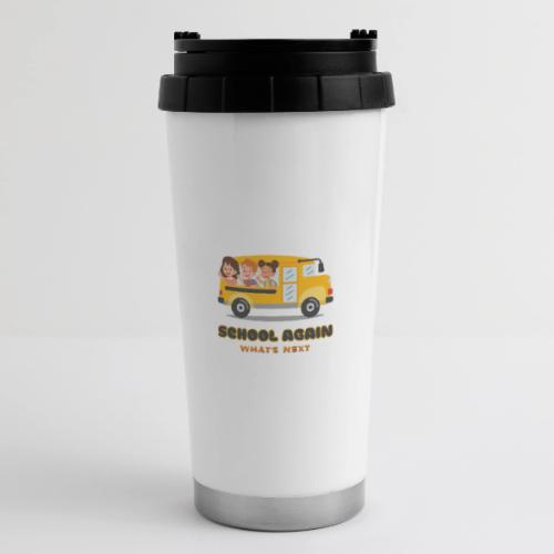 first day of school outfit- school again - 16 oz Travel Mug