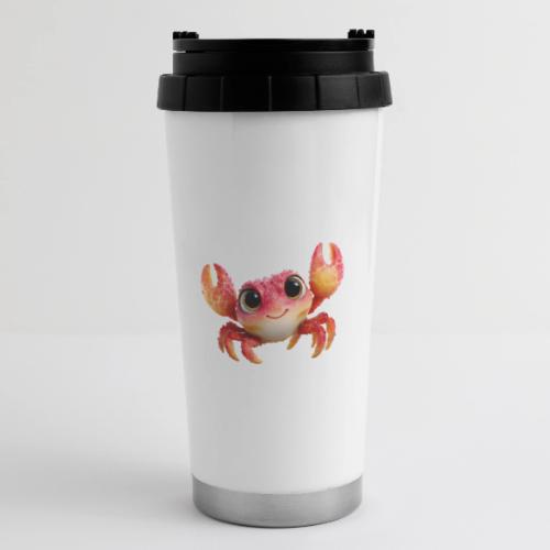 Cheerful Red Baby Crab Character - 16 oz Travel Mug