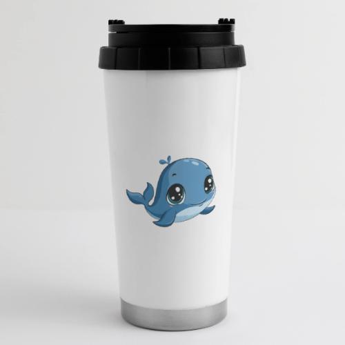 Smiling Blue Baby Whale - 16 oz Travel Mug