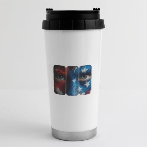 USA: Painted for the Flag - 16 oz Travel Mug