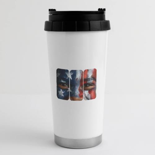 USA: Three Panels of Pride - 16 oz Travel Mug