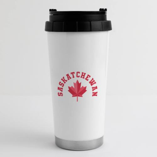 Saskatchewan with maple leaf - 16 oz Travel Mug