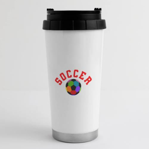 Soccer: Colorful Kick - 16 oz Travel Mug
