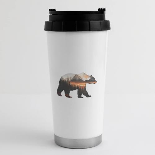 Canada Bear: fiery tones - 16 oz Travel Mug