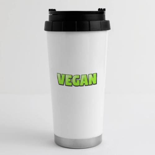 Vegan Bold Green Typography Design - 16 oz Travel Mug